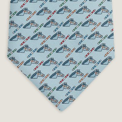 Fers Lucky tie - Blue | Hermès Saudi Arabia